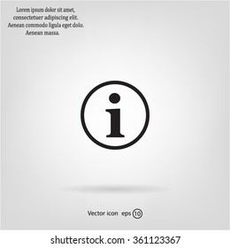 Information sign icon, vector illustration. Flat design style