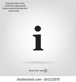 Information sign icon, vector illustration. Flat design style