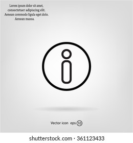 Information sign icon, vector illustration. Flat design style