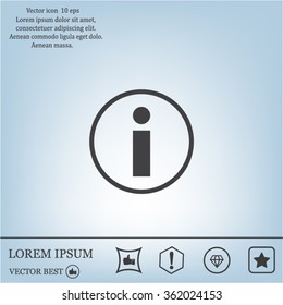 Information sign icon, vector illustration. Flat design style