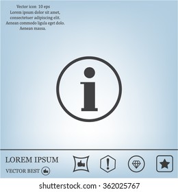 Information sign icon, vector illustration. Flat design style