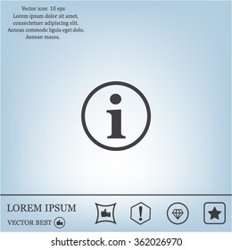 Information sign icon, vector illustration. Flat design style