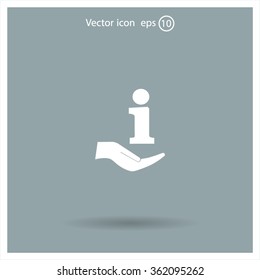 Information sign icon, vector illustration. Flat design style