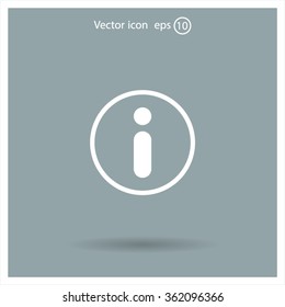 Information sign icon, vector illustration. Flat design style
