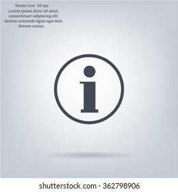 Information sign icon, vector illustration. Flat design style