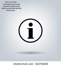Information sign icon, vector illustration. Flat design style