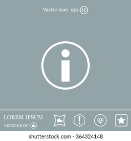 Information sign icon, vector illustration. Flat design style