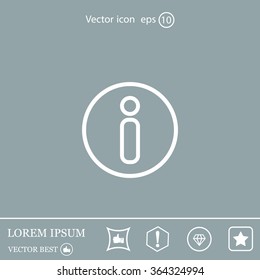 Information sign icon, vector illustration. Flat design style