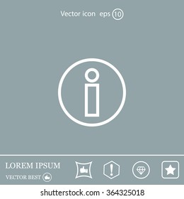 Information sign icon, vector illustration. Flat design style