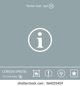 Information sign icon, vector illustration. Flat design style