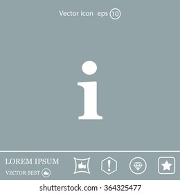 Information sign icon, vector illustration. Flat design style