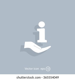 Information sign icon, vector illustration. Flat design style