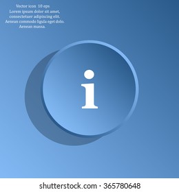 Information sign icon, vector illustration. Flat design style