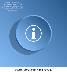 Information sign icon, vector illustration. Flat design style
