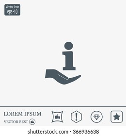 Information sign icon, vector illustration. Flat design style