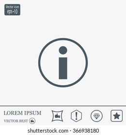 Information sign icon, vector illustration. Flat design style