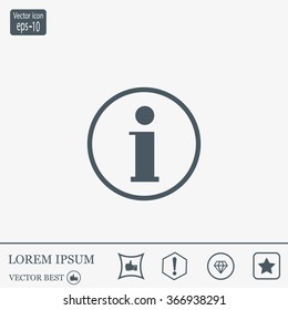 Information sign icon, vector illustration. Flat design style