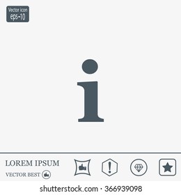 Information sign icon, vector illustration. Flat design style
