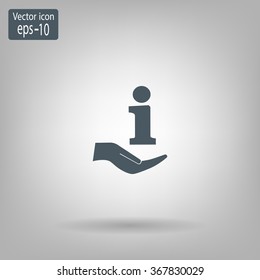 Information sign icon, vector illustration. Flat design style