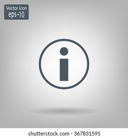 Information sign icon, vector illustration. Flat design style