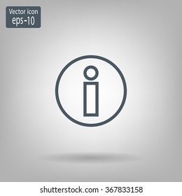 Information sign icon, vector illustration. Flat design style