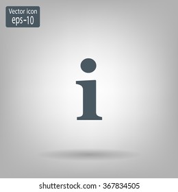 Information sign icon, vector illustration. Flat design style