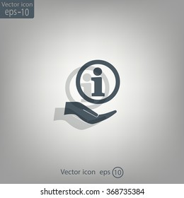 Information sign icon, vector illustration. Flat design style