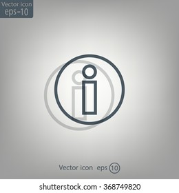 Information sign icon, vector illustration. Flat design style