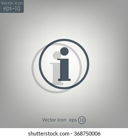 Information sign icon, vector illustration. Flat design style