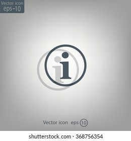 Information sign icon, vector illustration. Flat design style