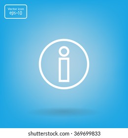 Information sign icon, vector illustration. Flat design style