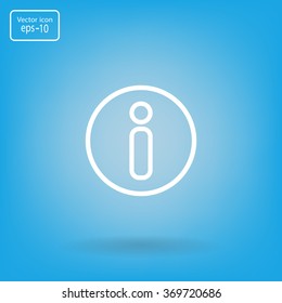 Information sign icon, vector illustration. Flat design style