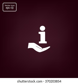 Information sign icon, vector illustration. Flat design style