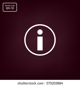 Information sign icon, vector illustration. Flat design style