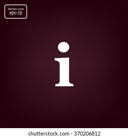 Information sign icon, vector illustration. Flat design style