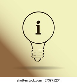 Information sign icon, vector illustration. Flat design style