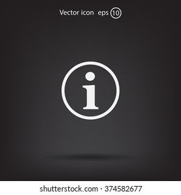 Information sign icon, vector illustration. Flat design style