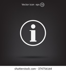 Information sign icon, vector illustration. Flat design style