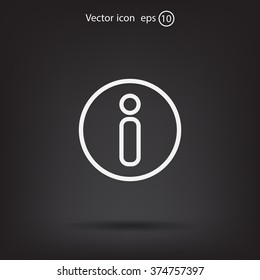 Information sign icon, vector illustration. Flat design style