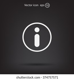 Information sign icon, vector illustration. Flat design style