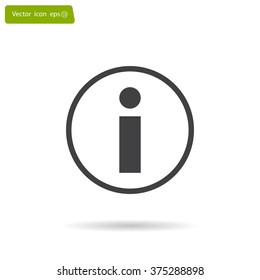 Information sign icon, vector illustration. Flat design style