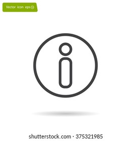 Information sign icon, vector illustration. Flat design style