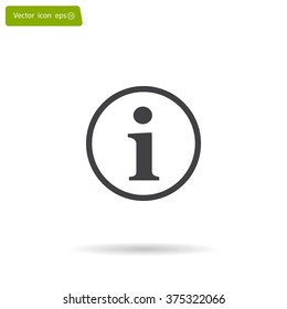 Information sign icon, vector illustration. Flat design style