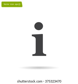 Information sign icon, vector illustration. Flat design style