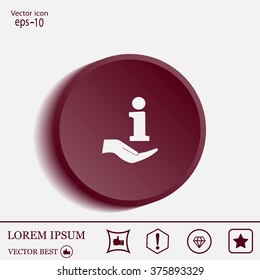 Information sign icon, vector illustration. Flat design style