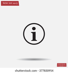 Information sign icon, vector illustration. Flat design style