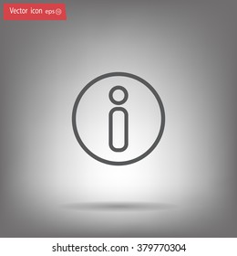 Information sign icon, vector illustration. Flat design style