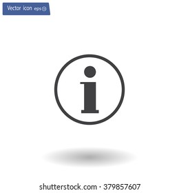 Information sign icon, vector illustration. Flat design style