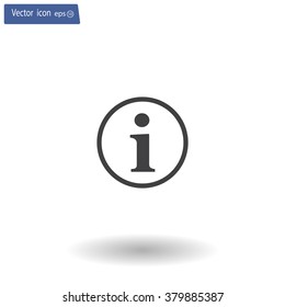 Information sign icon, vector illustration. Flat design style