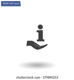 Information sign icon, vector illustration. Flat design style